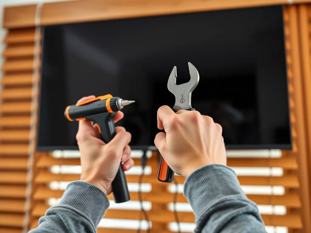 Jak powiesić telewizor na lamelach?