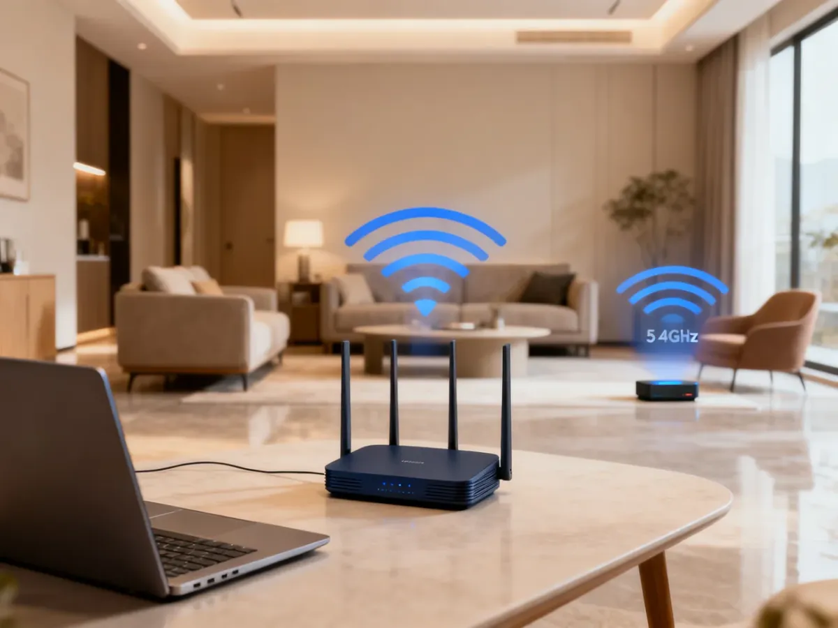 Router zapewniający zasięg Wi-Fi w domu